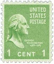804 - 1938 1c Washington, Green, Perf. 11x10.5 - Mystic ...