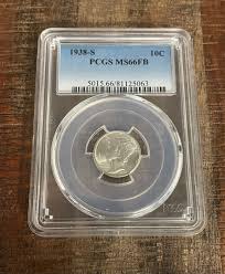 1938-S 10C Mercury Dime ~ PCGS MS66 FB – USRC
