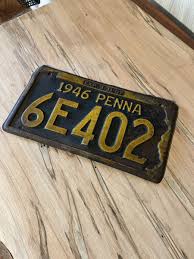 1946 Penna License Plate Original Historic Gas and Oil ...