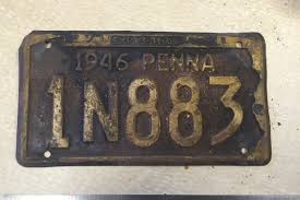 1946 Pennsylvania License Plate, Vintage, Car, Automobile ...
