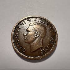 1938 Canada - One Cent Penny Coin - King George VI ...