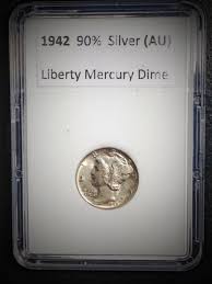 Vintage 1943 Liberty Mercury 90% Pure Silver Dime in ...