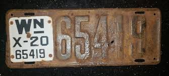 1919 Washington License Plate w/ 1920 Porcelain Tab Car Tag Vehicle Registration | eBay