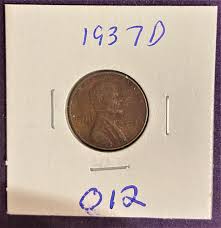 1937-D Wheat Penny Head Penny - Circulated - Coin #012 | eBay