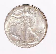 1940 Liberty Walking Half Dollar - V Ch BU - Old Plastic ...