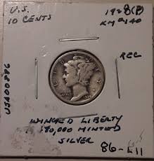 1928 Mercury Dime 10c Philadelphia Mint 90% Silver (#86-L11) Winged Cap | eBay