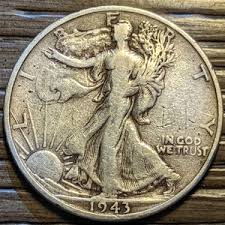 Vintage 1943-S Problem Free Silver Walking Liberty Half ...