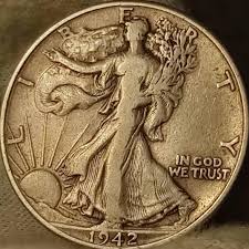 1942-P Walking Liberty Half Dollar Fine 90% Silver - Etsy Israel