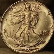 1945-P Walking Liberty Half Dollar UNC Uncirculated 90% Silver - Etsy