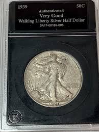 1939-D Walking Liberty Half Dollar VG Condition w/ Crystal ...