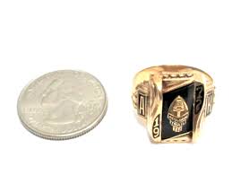 1972 Addison Trail HS SOLID 10K Yellow Gold Class Ring w/Black Onyx s9.5 men's | eBay Australia