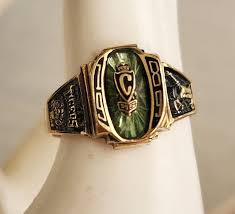 10K Gold Conway Signet 1989 High School Tigers Class Ring Monogram "c" - Etsy