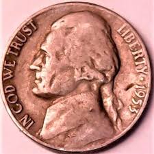 1953S Jefferson Nickel Number G7B in Very Good Condition ..... FREE U S Shipping - Etsy