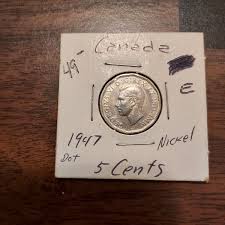 1947 Dot In Canadian Five Cents (1922-Now) for sale | eBay