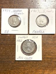 1959 & 1963 Canada Nickels, 1962 Canada Quarter (lot of 3) - Etsy Australia