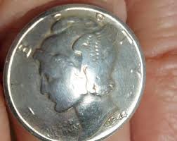 1944 US Mercury Winged Liberty Dime Coin STERLING SILVER ...