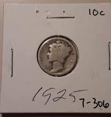 1925 Mercury Dime 10c Philadelphia Mint 90% US Silver coin ...
