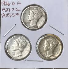 1926-1929 Circulated Mercury Silver Dime Lot | Mercari