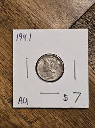 1941 About Uncirculated Silver Mercury Dime - Etsy