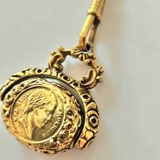 Regal Revival: Napoleon Faux Coin Flip Pendant with Cameo | eBay