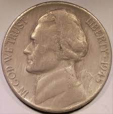 Rare Coins & Relics - 1945-P Jefferson War Nickel (Error Coin)