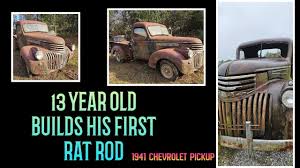 13 YEAR OLD BUILDS HIS FIRST RAT ROD - YouTube