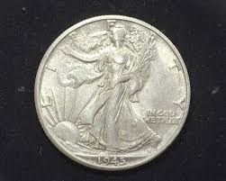 1945 D Walking Liberty Half Dollar AU - US Coin — Huntington ...