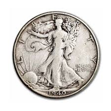 1940 S Walking Liberty Half Dollar 90% Silver 50c Very Fine ...