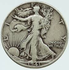 1941 D UNITED STATES US WALKING LIBERTY Silver Half Dollar ...