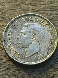 1942 Canada 25 Cent Coin: King George VI, Toned Uncirculated ...