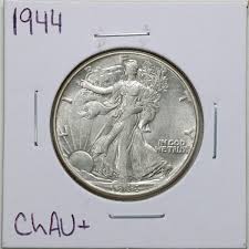 1944 50C Walking Liberty Half Dollar in Choice AU+ Condition ...