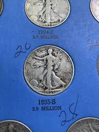 13 Coin Whitman Book Walking Liberty Set Almost Complete Silver 1916-1936 | eBay