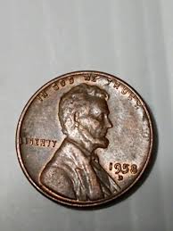 1958 D Mint Mark Lincoln Wheat Penny "the Last Year of ...