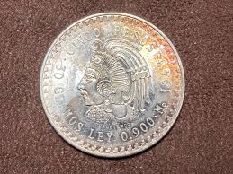 MEXICO 1948 5 PESO CUAUHTEMOC SILVER COIN OUTSTANDING COIN ...