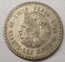 1948 Mexico Cinco Peso's Silver Coins..900, 30 Grams. | eBay