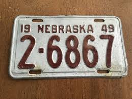 1949 Nebraska License Plate Tag 2-6867 | eBay