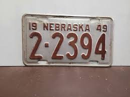 1949 NEBRASKA License Plate Tag Original. | eBay