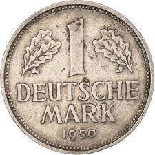 West German 1 Deutsche Mark Coin | KM110 | 1950 - 2001