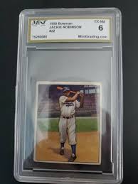 1950 Bowman Jackie Robinson Graded EX-NM 6 HOF Iconic ...
