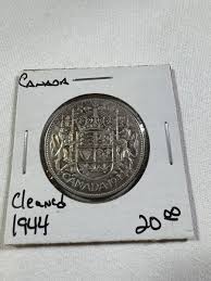 1944 Canada 50 Cents Silver Coin Cleaned | eBay