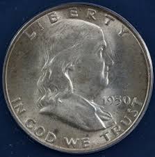 1950-D 50c Full Bell Lines Franklin Half Dollar ANACS MS 63 ...