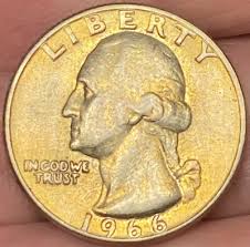 1966-P Washington Quarter Beautiful Brilliant Gold Toned Coin #5 | eBay