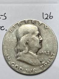 1952-S Franklin Half Dollar "CIRCULATED" Coin, 90% Silver ...