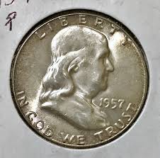 1957 Silver Franklin Half Dollar - Collectible Investors