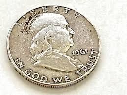 1961 D Franklin Silver Half Dollar GOOD 90% Silver 50c FINE # 3-48 AS SHOWN | eBay