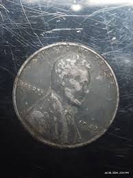 1943 Steel Wheat Penny No Mint Mark Error "L" Touches Rim ...