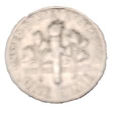 1965 Roosevelt Dime. NMM. Error Indentation on Bottom OBV ...