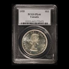 1955 Canada Silver Dollar PCGS PL66 - Free Shipping USA | eBay