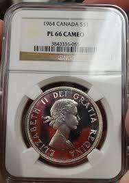 Canada $1 Dollar 1964 PL66 CAM NGC silver KM#58 Heavy CAMEO ...