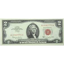 Series 1953 & 1953C Red Seal 2 Bills Circulated Ungraded Lot ...